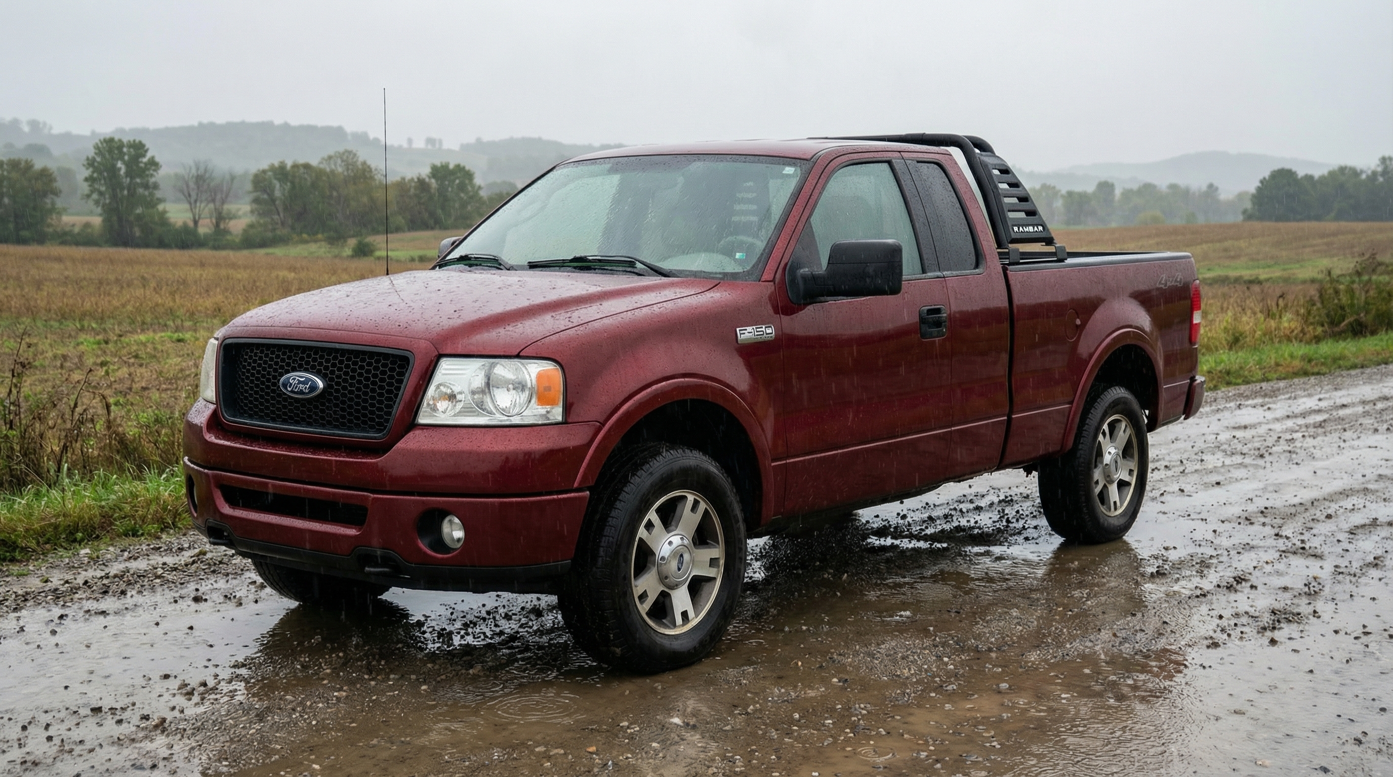 Дуга Rambar-V2 (Tonneau Cover Base, черная сталь) для F150 XI 2003-2008
