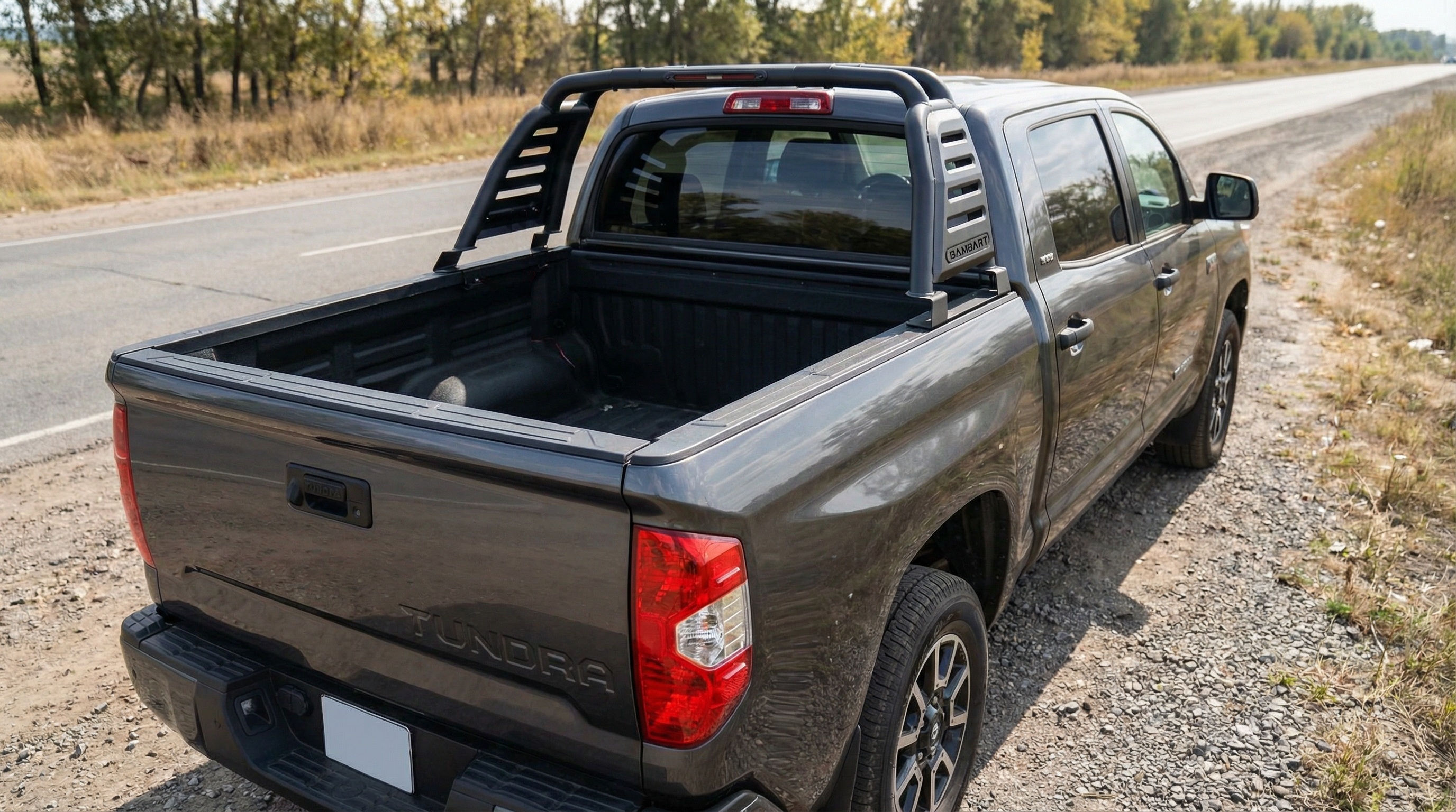 Дуга Rambar-V2 (Tonneau Cover Base, черная сталь) для Tundra II 2007-2021