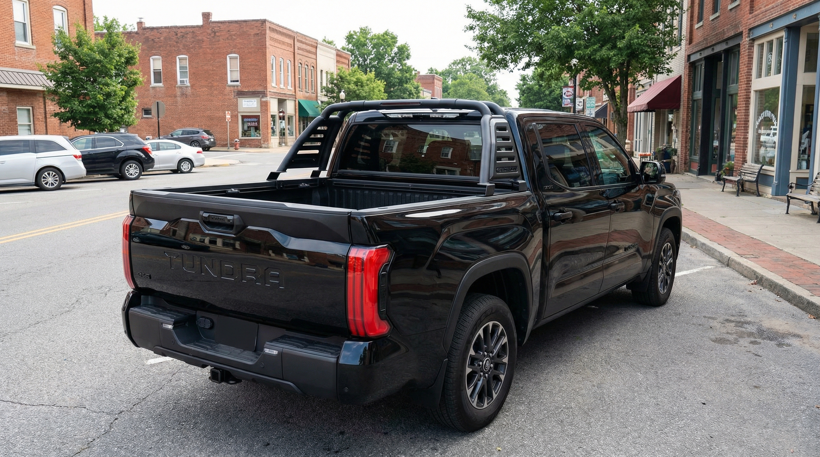 Дуга Rambar-V2 (Tonneau Cover Base, черная сталь) для Tundra III 2021-2026