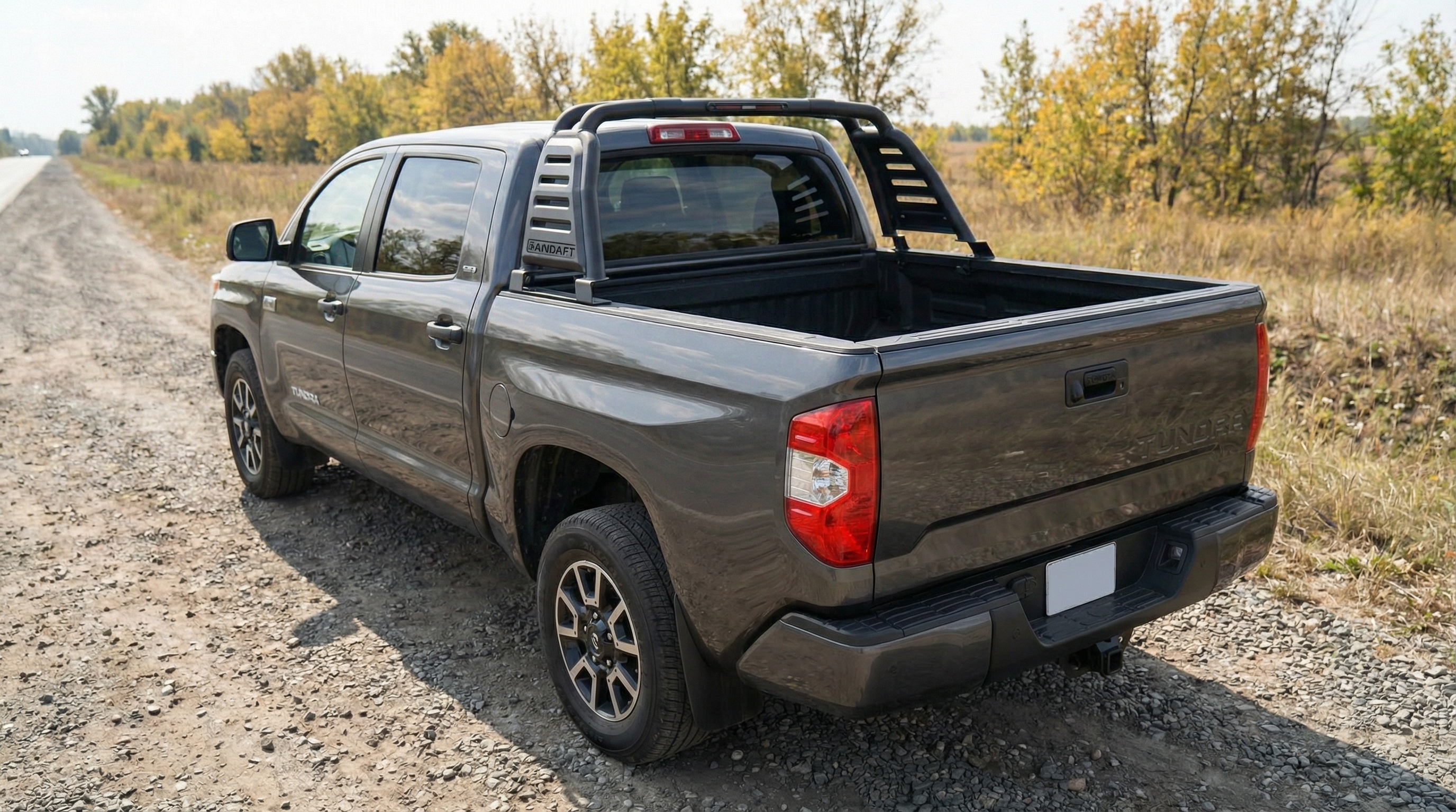 Дуга Rambar-V2 (Tonneau Cover Base, черная сталь) для Tundra II 2007-2021